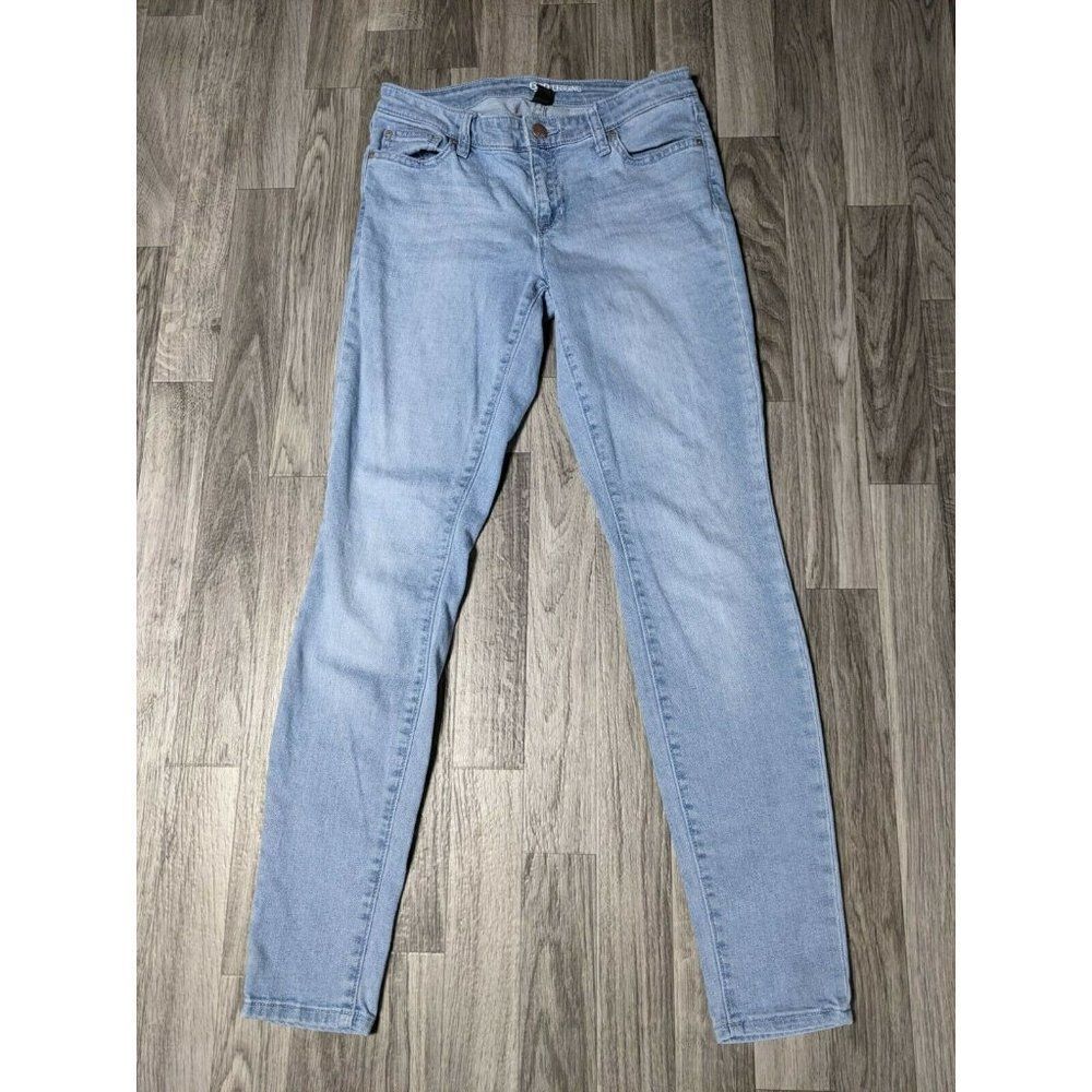 Gap Womens‎ Size 4 / 27 Polka Dot Light Wash Denim Blue Jean Leggings